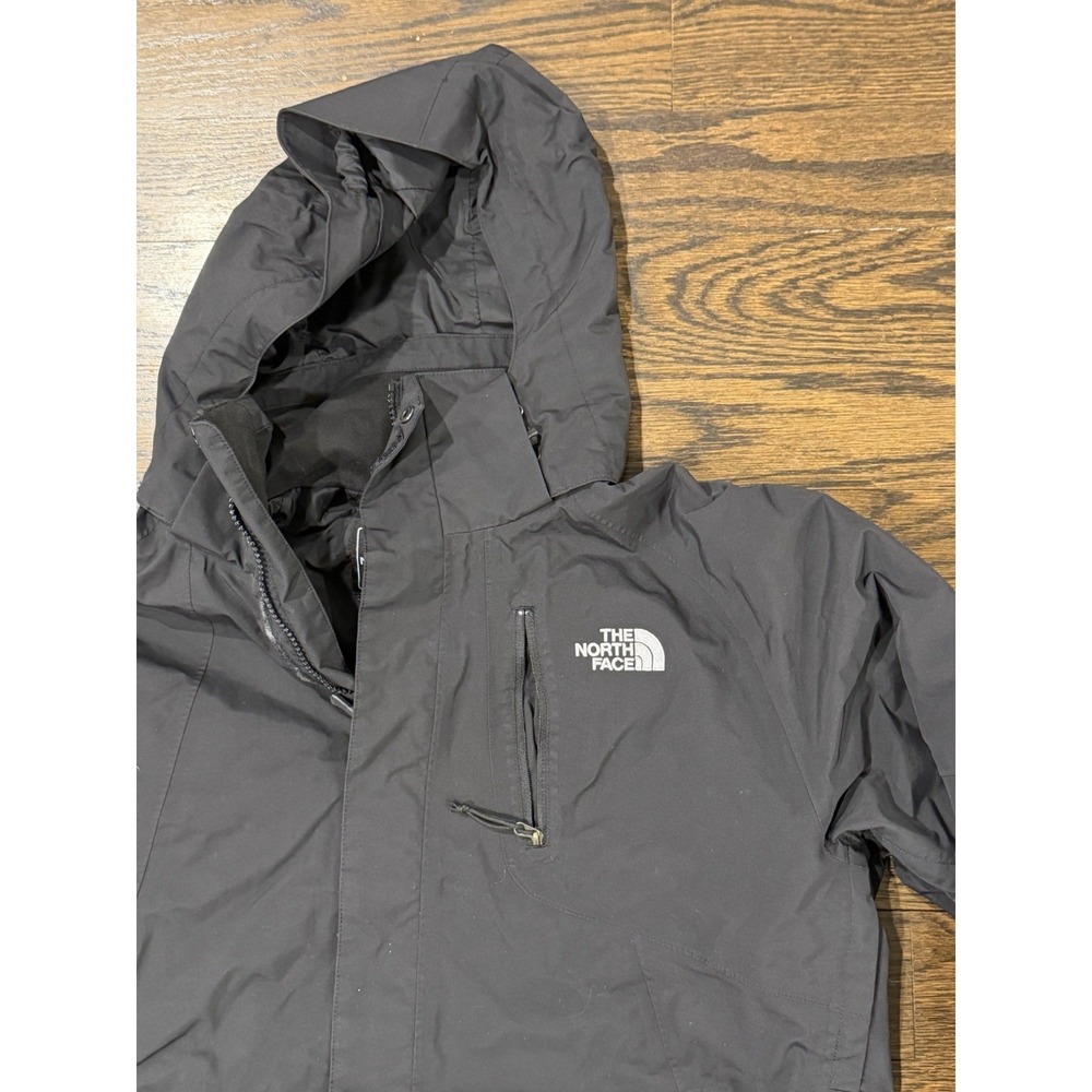The North Face Dryvent Mountain Jacket Mens Large Black Hooded Outdoor